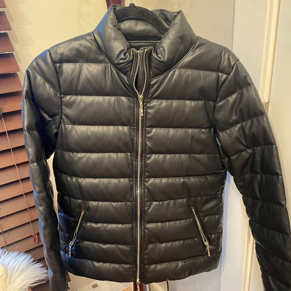 J.McLaughlin Sariah Jacket - faux leather puffer jacket XS
